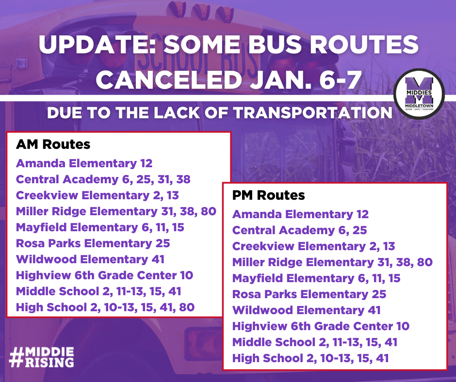 Routes canceled